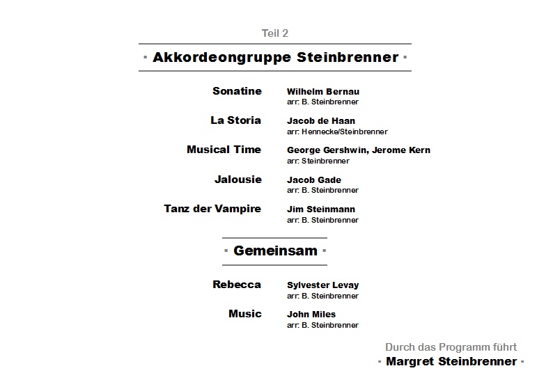 Konzertprogramm 2014