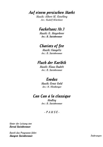 Konzertprogramm 2016