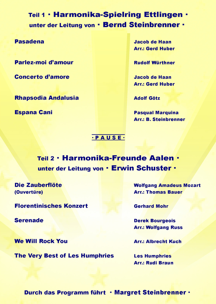 Konzertprogramm 2012